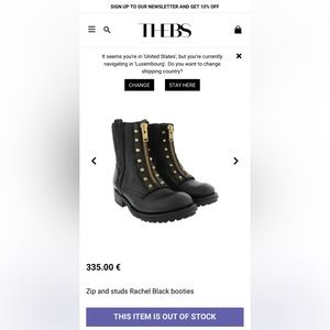 Ash Rachel Gold Studded Combat Boot